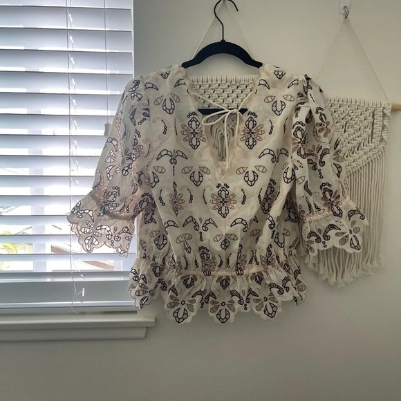Anthropologie Eyelet Blouse NWT - Picture 3 of 7